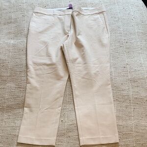 Ann Taylor Cream Textured Pants